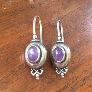 Amethyst & sterling silver earrings